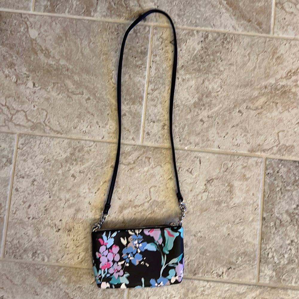 Black flower Calvin Klein small purse